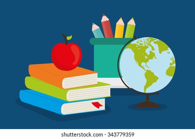 Back to school graphic design icons, vector illustration eps10