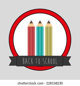 back to school graphic design , vector illustration