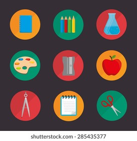 Back to school graphic design, vector illustration.