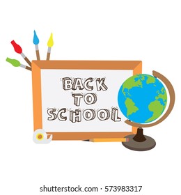 Back to school graphic design, Vector illustration