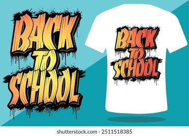 Volver a la escuela Diseño de camiseta blanca de grafito