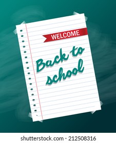 Back to school green chalkboard