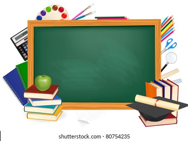 School supplies border Images, Stock Photos & Vectors | Shutterstock