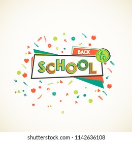 Back to school. Greeting card design. Eps 10.
