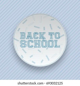 Back to School greeting circle Banner