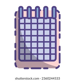 DE VUELTA AL ICONO DE COLOR DE PASTEL DE LA CUADRÍCULA ESCOLAR