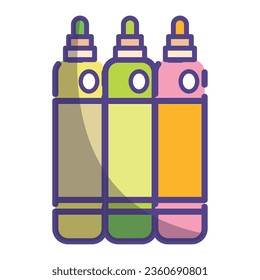 BACK TO SCHOOL GROUP OF COLORED PENCILS ICON