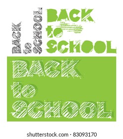 back to school grunge lettering