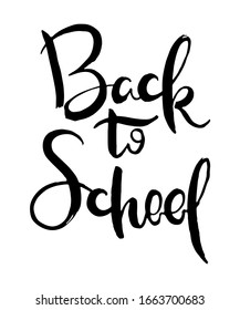 Zurück zur Schule. Grunge-Schriften einzeln. Typografie-Briefmarke für T-Shirt-Grafiken, Druck, Poster, Banner, Flyer, Tags, Postkarte. Vektorillustration-Bild