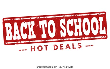 Back to school grunge rubber stamp on white background, vector illustration