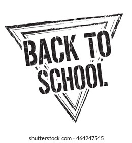 Back to school grunge rubber stamp on white background, vector illustration