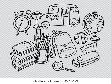 Back to school, hand drawing