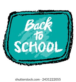 Back to school. Hand drawn brush lettering. Vector illustration.