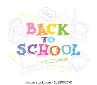 Back to school - hand drawn doodle set