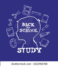Back to school - hand drawn doodle set