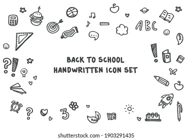 Back to school - hand drawn icon set