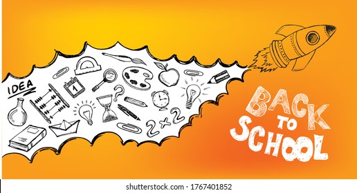 Back to school hand drawn illustration