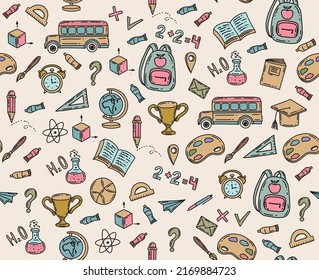 Back to School. Hand drawn illustration.
