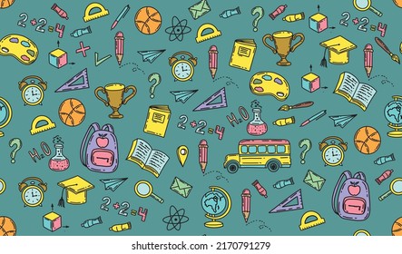 Back to School. Hand drawn illustration.
