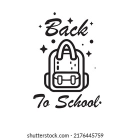 Back to school hand drawn illustration, back to school logo, back to school vector