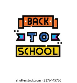 Back to school hand drawn illustration, back to school logo, back to school vector
