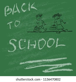Back to School hand drawn lettering in vector illustration EPS10. Can be used for banner, poster, background.