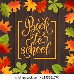 Back to school hand drawn lettering. Knowledge Day. Vector Illustration EPS10
