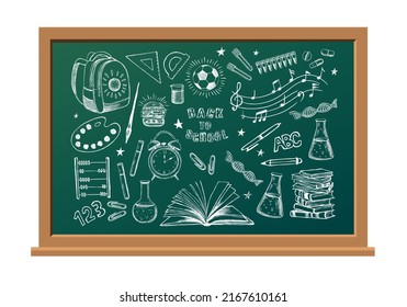 Back To School hand drawn set.