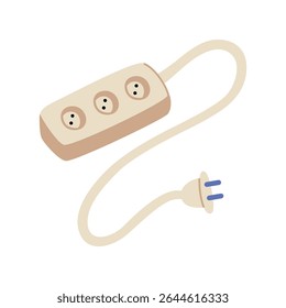 Back to school hand drawn socket adapter vector illustration for education, online learning, reading book, school and courses. International education day, teachers day concept art.