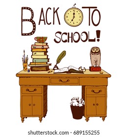 Back to school hand drawn vector illustration
