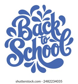 De vuelta a la escuela. Diseño de letras a mano. Ilustración vectorial sobre fondo blanco