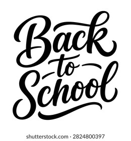 Back to School Hand Lettering Typography Design