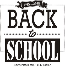 Back to school hand lettering, vector illustration
