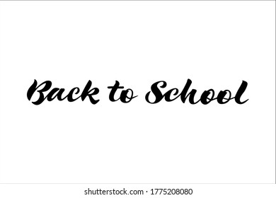 Back to School hand lettering vector