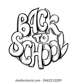 Back to School Hand Written Lettering. School Season Market Sale Poster Concept.