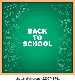 Back to school hand-drawn doodles background