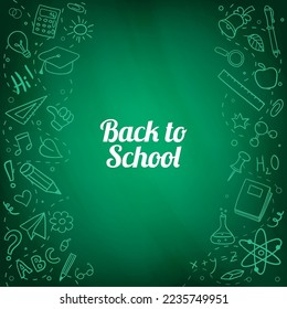 Back to school hand-drawn doodles background