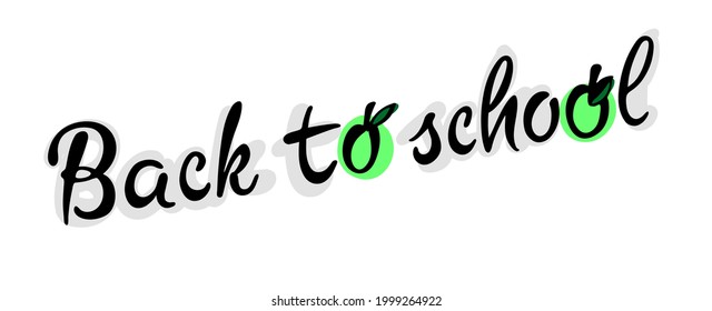 back to school handwritten brush lettering