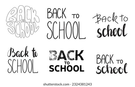 Back To School handwritten phrases set. Vector calligraphic collection for educational poster, banner etc. 
