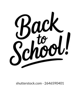 Back to school. Handwritten text. Lettering. School education. Banner, poster. Vector illustration
