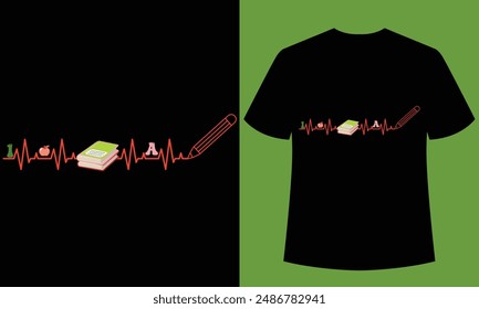 back to school heartbeat t-shirt design,Back To School Tshirt Design Funny Gift Back To School Tshirt Design For School Love.
