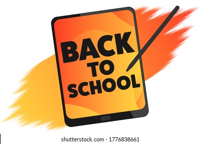 Back to School holiday concept. Template for background, banner, card, poster with text inscription. Vector EPS10 illustration