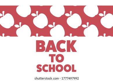 Back to School holiday concept. Template for background, banner, card, poster with text inscription. Vector EPS10 illustration