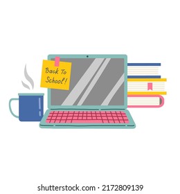 Back to school home education vector illustration
