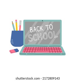 Back to school home education vector illustration