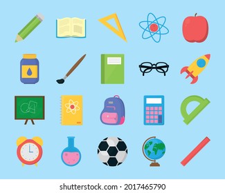 back to school icon collection