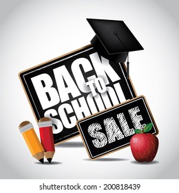 Back to school icon. EPS 10 vector. 