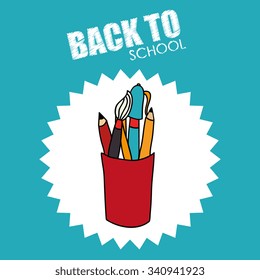 Back to school icon graphic design, vector illustration clip art
