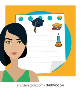 Back to school icon graphic design, vector illustration clip art