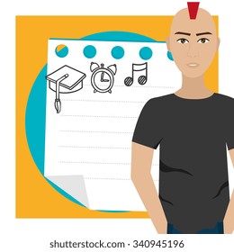 Back to school icon graphic design, vector illustration clip art